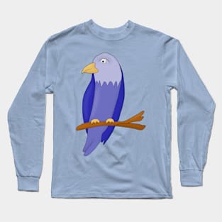 Blue bird on a branch Long Sleeve T-Shirt